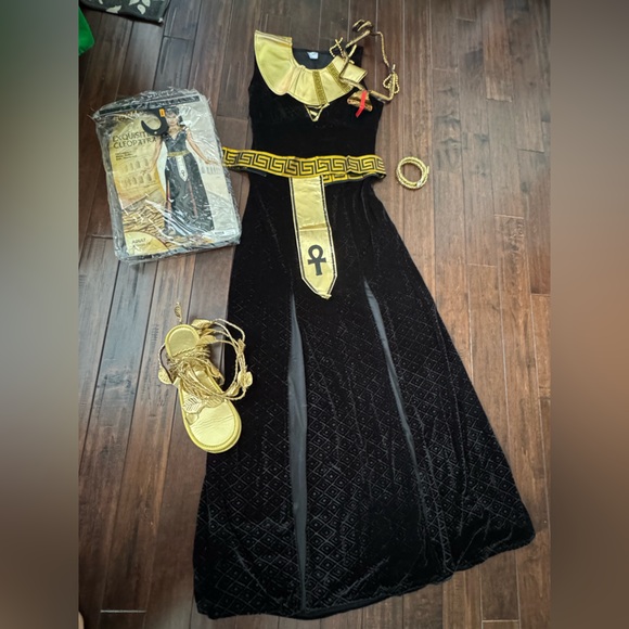 Spirit Other - Spirit Black and Gold Exquisite Cleopatra Costume + Extras